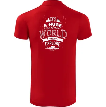 Pánská košile Its a huge world - Polokošile Victory sportovní (dresovina) - XL ( Červená )