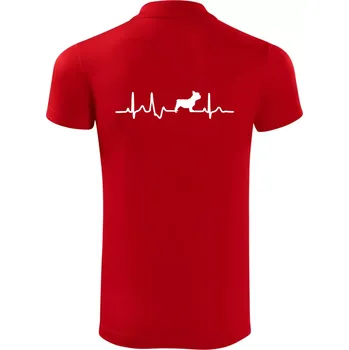 Pánská košile EKG Francouzský buldoček z boku - Polokošile Victory sportovní (dresovina) - 3XL ( Červená )