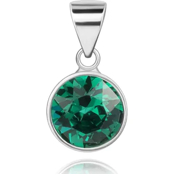 Přívěsek Přívěsek ze stříbra 925 - zelený křišťál Swarovski kulatého tvaru