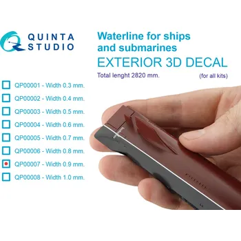 Waterline for ships&submar. (W=0.9 mm, L=2820 mm)
