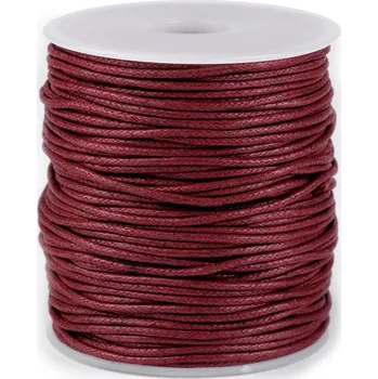 Příze Šňůra bavlněná Ø2 mm voskovaná, barva 17 bordó