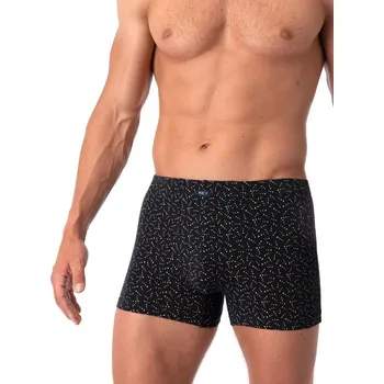 Boxerky Pánské boxerky Key s puntíky z bavlny, Žlutá M i384_63006631