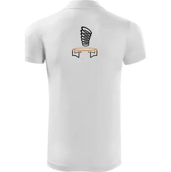 Pánská košile Trampolínky pružina - Polokošile Victory sportovní (dresovina) - M ( Bílá )