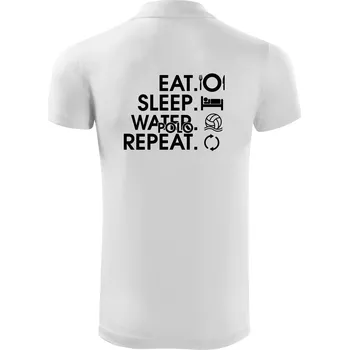 Pánská košile Eat sleep water polo repeat - Polokošile Victory sportovní (dresovina) - 3XL ( Bílá )