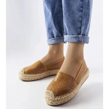 Dámské polobotky Solea Espadrilky hnědé s potiskem a slip-on design, 40 i240_207050_2:40