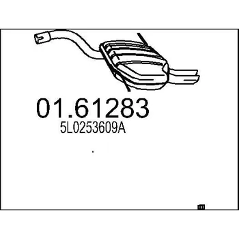 Auto-moto Zadní tlumič výfuku MTS 01.61283