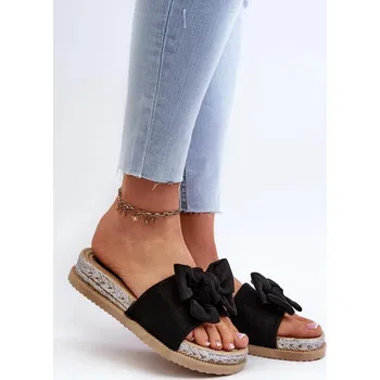 Dámské pantofle Pantofle Step in style z ekologického semiše se mašlí, 36 i240_196418_2:36