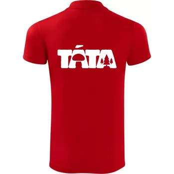 Pánská košile Táta nápis - houbař - Polokošile Victory sportovní (dresovina) - L ( Červená )