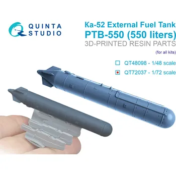 Plastikový model 1/72 External Fuel Tank for Ka-52 PTB-550
