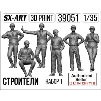 Plastikový model 1/35 Builders set 1 (7 fig.)