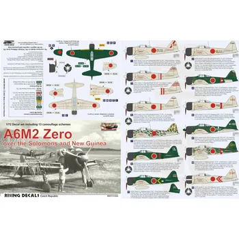 Plastikový model 1/72 Decal A6M2 Zero over Solomons and New Guinea