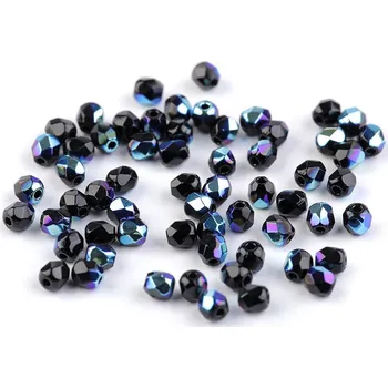 Šperk Skleněné korálky broušené ohňovky 3 mm