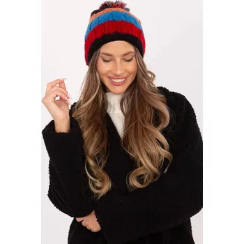 Čepice Dětská zimní čepice s barevnými pruhy a bobečkem, universal i240_208414_2:universal