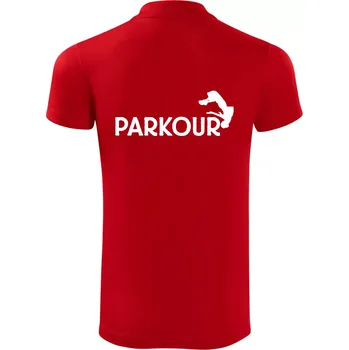 Pánská košile Parkour - salto - Polokošile Victory sportovní (dresovina) - XL ( Červená )