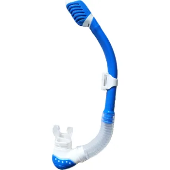 Dětský šnorchl s ventilem pro snadné dýchání při potápění Vysoce kvalitní PC TPR a silikon Pohodlný náustek Bezpečné šnorchlování modrá