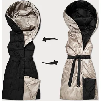 Dámská vesta Dámská oboustranná péřová vesta Minority černo-béžová, odstíny béžové XL (42) i392_25496-53