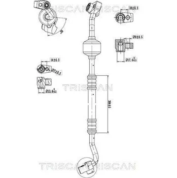 Vedení klimatizace Vysokotlaké / nízkotlaké vedení, klimatizace TRISCAN 9010 16024