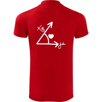 Pánská košile Matematika láska - Polokošile Victory sportovní (dresovina) - M ( Červená )