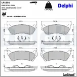 Sada brzdových destiček, kotoučová brzda DELPHI LP1501