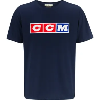 Pánské tričko Triko CCM HERITAGE 3 Block Tee True Navy Velikost: S