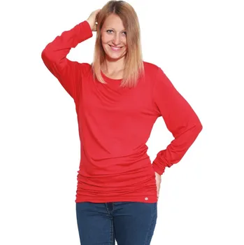 Pánské tričko Tričko dlouhý rukáv BALONA červená XXL