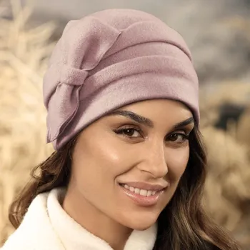 Čepice KRUMLOVANKA Dámská zimní čepice W-0135/540 starorůžová