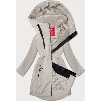 Dámská cargo bunda Lehce zateplená světle béžová dámská bunda s kapucí, odstíny béžové M (38) i392_24882-47