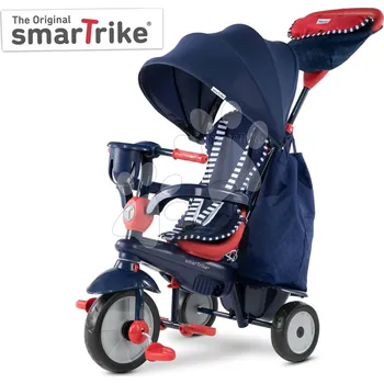 Dětská tříkolka Tříkolka Swirl DLX 4v1 Blue&Red smarTrike Touch Steering s tlumičem a volnoběhem + UV filtr modro-červená od 10 měsíců