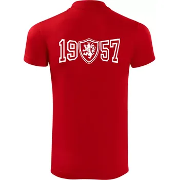 Pánská košile Narozeninový motiv - znak - 1957 - Polokošile Victory sportovní (dresovina) - M ( Červená )