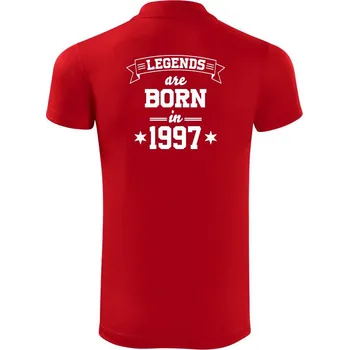 Pánská košile Legends are born in 1997 - Polokošile Victory sportovní (dresovina) - M ( Červená )
