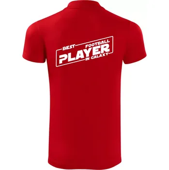 Pánská košile Best football player in galaxy - Polokošile Victory sportovní (dresovina) - 2XL ( Červená )