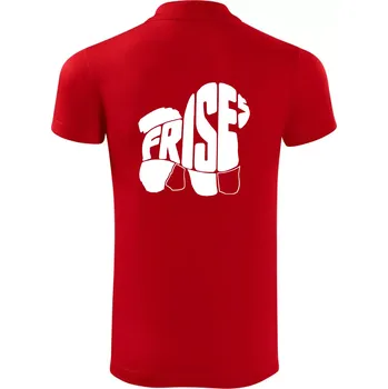 Pánská košile Bišonek - fries nápis v těle - Polokošile Victory sportovní (dresovina) - M ( Červená )