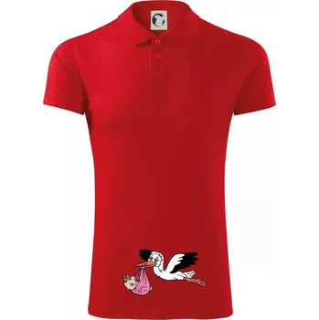Pánská košile Čáp a miminko - holka (Hana-creative) - Polokošile Victory sportovní (dresovina) - XL ( Červená )