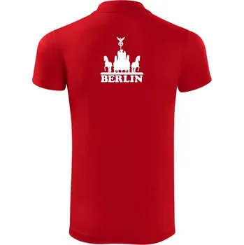 Pánská košile Berlin památník - Polokošile Victory sportovní (dresovina) - XL ( Červená )