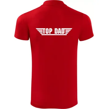 Pánská košile Top dad s čárami - Polokošile Victory sportovní (dresovina) - XL ( Červená )