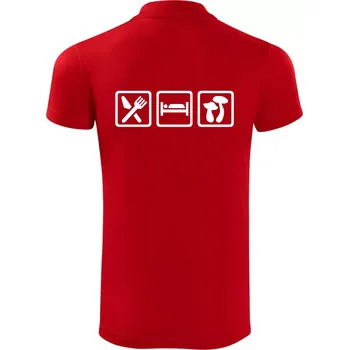 Pánská košile Eat Sleep Houbaření - Polokošile Victory sportovní (dresovina) - S ( Červená )