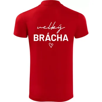 Pánská košile Velký brácha - nápis na prsou - Polokošile Victory sportovní (dresovina) - XL ( Červená )