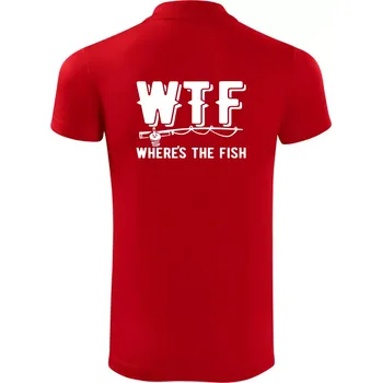 Pánská košile Wheres's the Fish WTF - Polokošile Victory sportovní (dresovina) - S ( Červená )