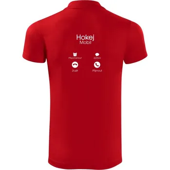 Pánská košile Hokej volá - Polokošile Victory sportovní (dresovina) - S ( Červená )