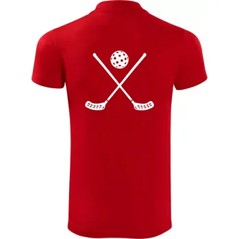 Pánská košile Florbalové hokejky - Polokošile Victory sportovní (dresovina) - S ( Červená )