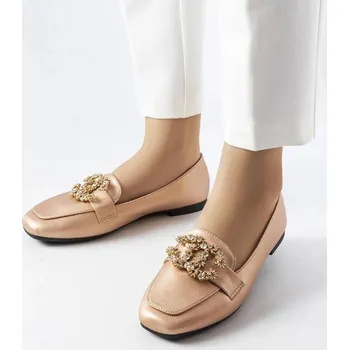 Dámské mokasíny Mokasíny Solea s cirkony- eko kůže- 2 cm podpatku, 39 i240_207837_2:39