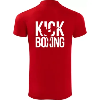 Pánská košile Nápis Kick Boxing - Polokošile Victory sportovní (dresovina) - S ( Červená )