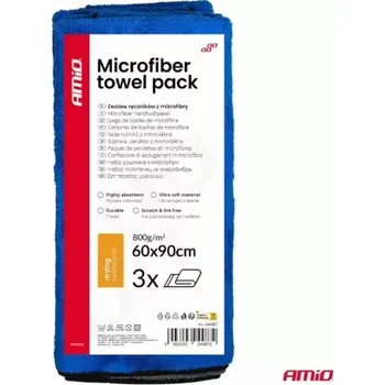 Utěrka AMIO Utěrka na sušení z mikrovlákna 800gsm 60x90cm 3ks