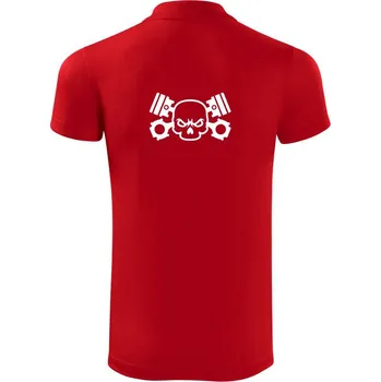 Pánská košile Píst smrtka - Polokošile Victory sportovní (dresovina) - M ( Červená )