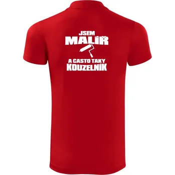 Pánská košile Malíř kouzelník - Polokošile Victory sportovní (dresovina) - 2XL ( Červená )