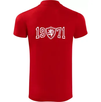 Pánská košile Narozeninový motiv - znak - 1971 - Polokošile Victory sportovní (dresovina) - 2XL ( Červená )