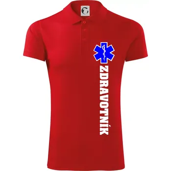 Pánská košile Hvězda života - zdravotník - Polokošile Victory sportovní (dresovina) - S ( Červená )