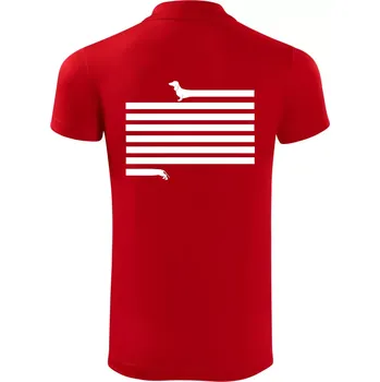 Pánská košile Jezevčík dlouhý - Polokošile Victory sportovní (dresovina) - XL ( Červená )