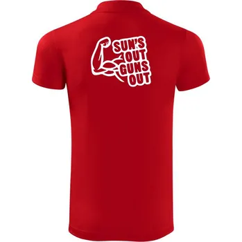 Pánská košile Suns out guns out - Polokošile Victory sportovní (dresovina) - S ( Červená )