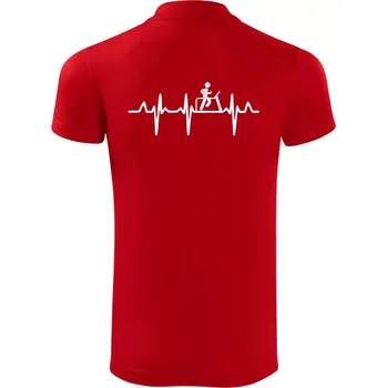 Pánská košile EKG běžecký pás - Polokošile Victory sportovní (dresovina) - L ( Červená )